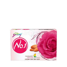 Godrej No.1 Bathing Soap - Rosewater & Almond, 100g