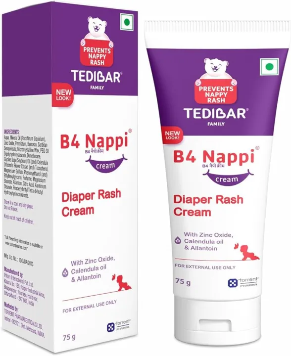 B4 Nappi Diaper Rash Cream, 75gm