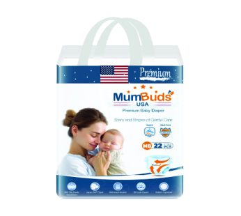 Mumbuds baby diapers New Born, 22pcs